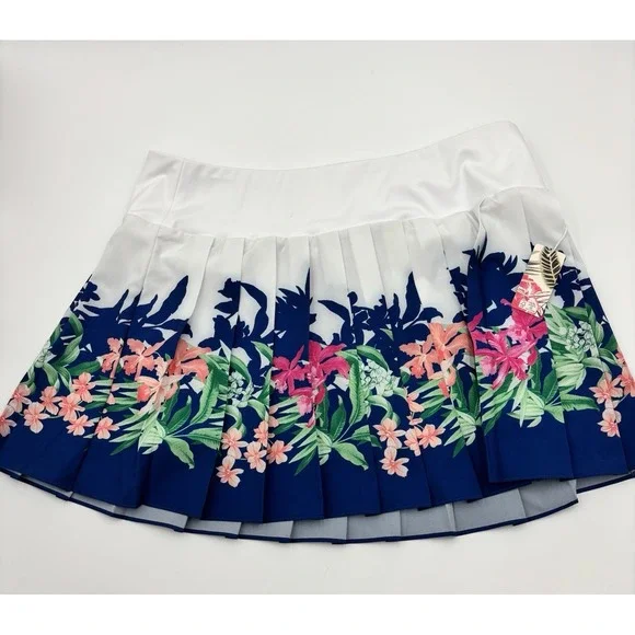 NWT Tommy Bahama‎ Everyday Active Golf Tennis Pleated Skort Floral Pickleball - Picture 2 of 9